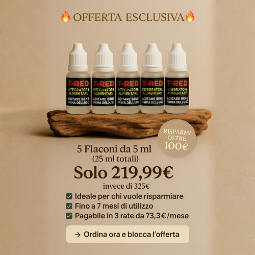 PROMO: 5 confezioni T-Red (TOT.25ml)
