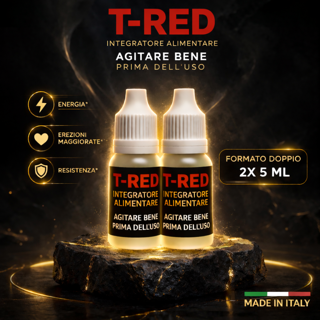 T-RED Gocce 100% Naturali per il Benessere Maschile